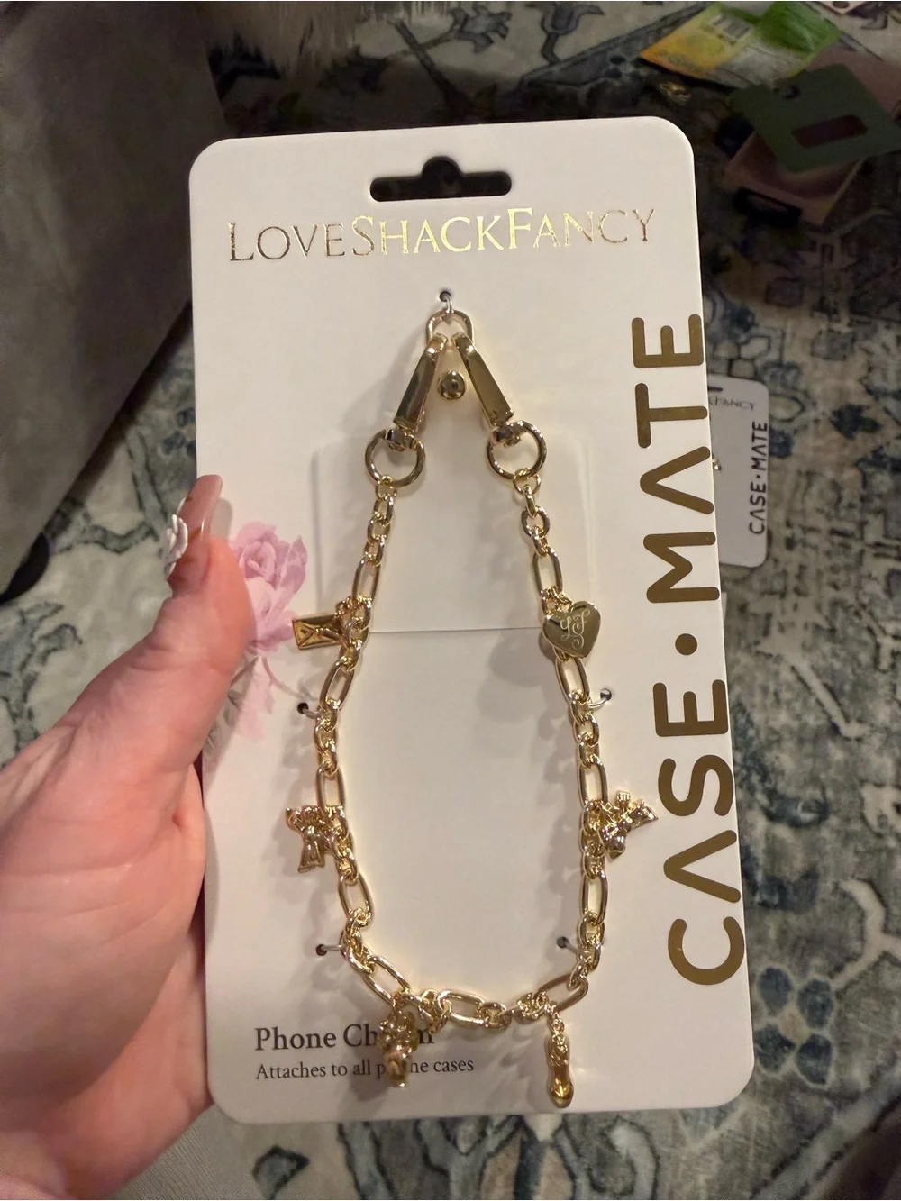 LoveShackFancy Pink Floral Phone Case & Matching Accessories Set